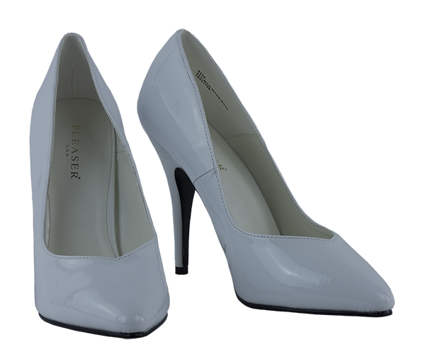 4.75″ heel Pleaser White Décolleté