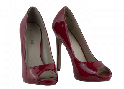 5.5″ Pleaser Red Peep Toe