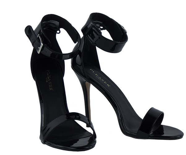 5″ Pleaser Ankle Strap Black Sandals