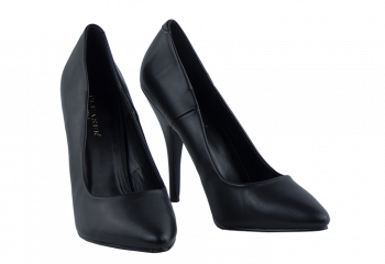 5″ heel Pleaser black leather décolleté