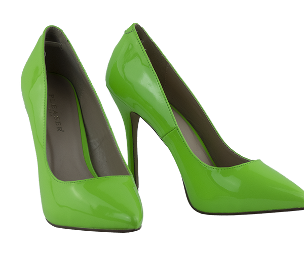 5″ heel Pleaser green Décolleté