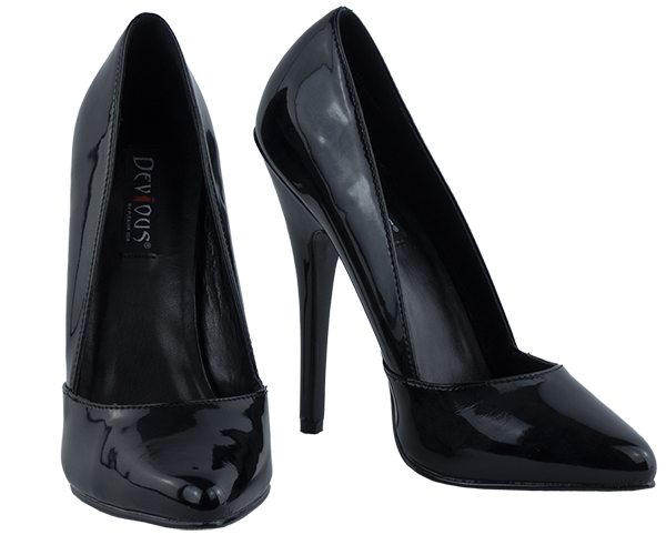 6″ Devious Black Pumps