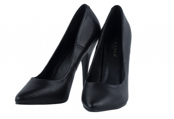 4.75″ heel classic pumps black leather décolleté from Pleaser