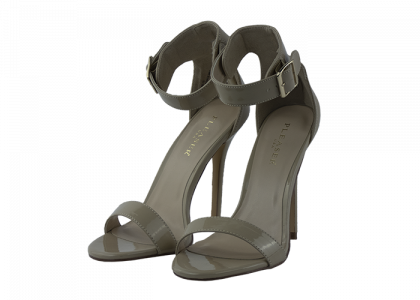 5″ heel Pleaser Nude high heel Sandals