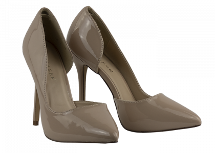 5 inch heels Pleaser Nude d’Orsay heels Décolleté