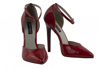 5.5 inch heels Devious Ankle Strap Red heels d’Orsay Décolleté Pumps