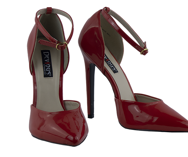 5.5 inch heels Devious Ankle Strap Red heels d’Orsay Décolleté Pumps