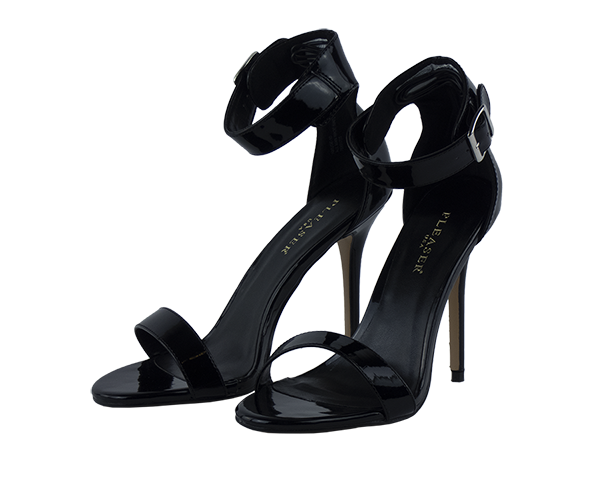 5 inch heels Pleaser Black Sandals