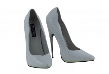 6.75 inch heel Devious White Dagger Shoes