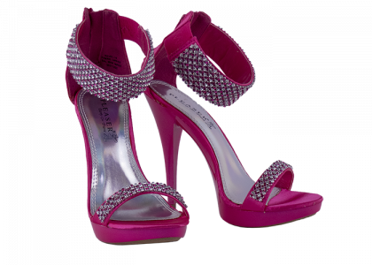 5 inch heels Pleaser Fuchsia Sling Back heeled Sandals