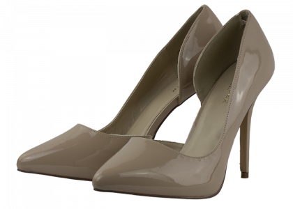 5.25 inch heels Pleaser Nude d’Orsay Pumps