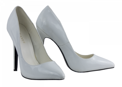 5.5 inch heels no platform Pleaser White Pumps