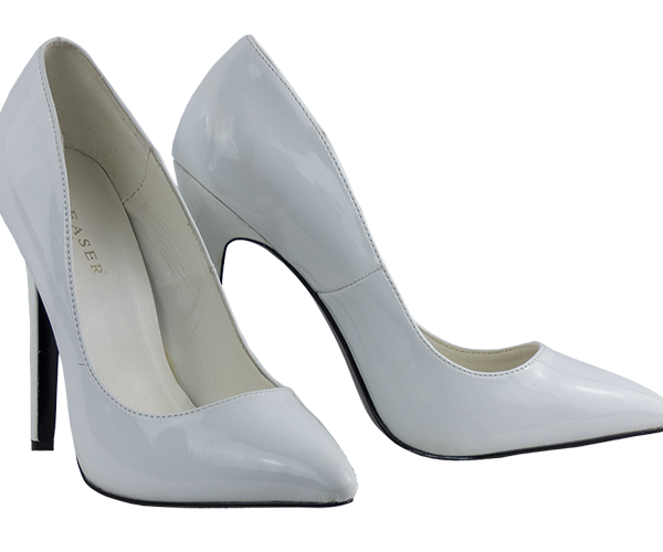 5.5 inch heels no platform Pleaser White Pumps