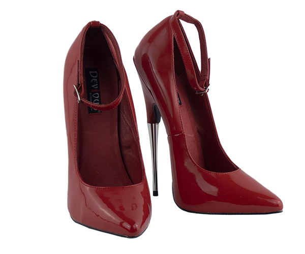 6.75 inch heels Red Devious Dagger Heels